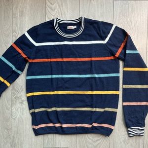Faherty Navy Striped Surf Sweater